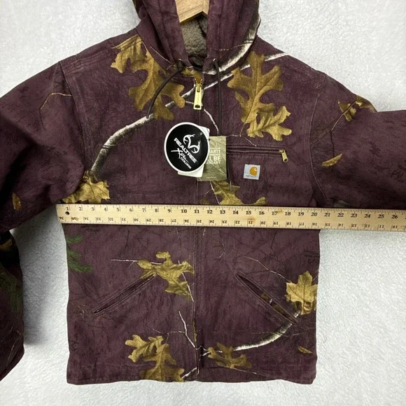 Carhartt Sierra Jacket Sherpa Womens Medium 102309 546 RealTree Camo Purple NWT - Picture 6 of 16